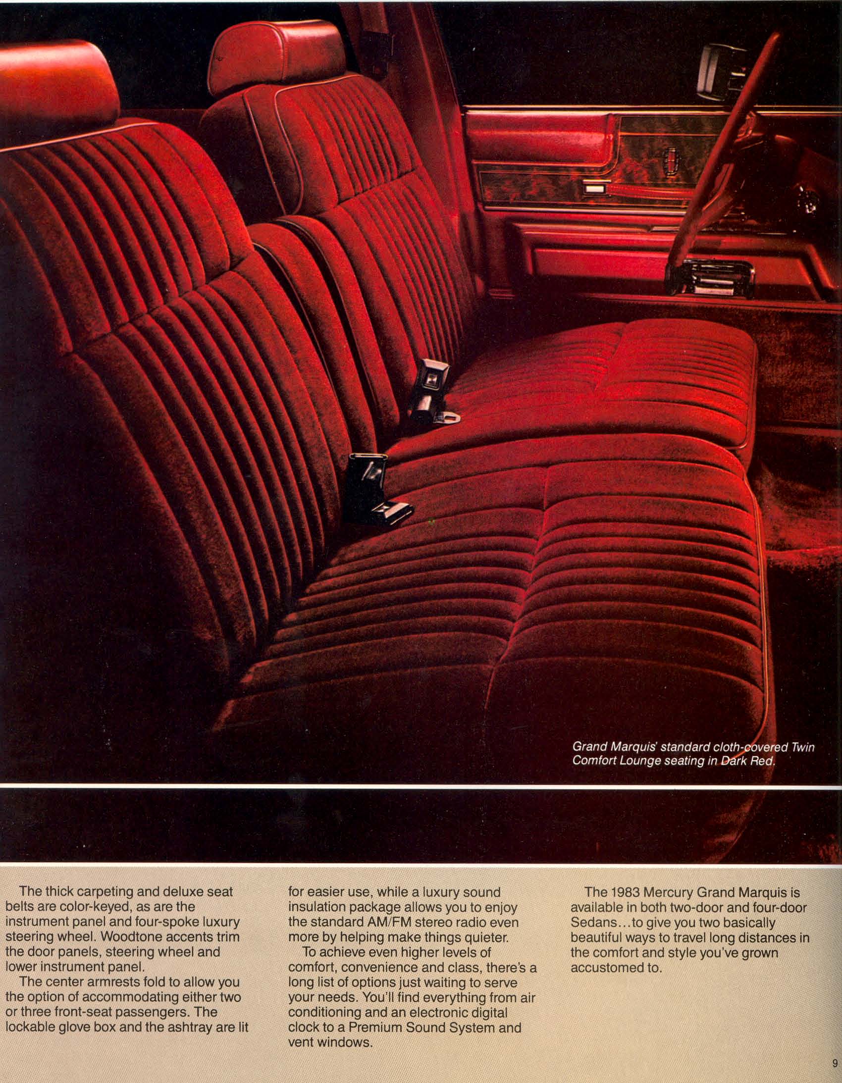 1983 Mercury Grand Marquis Brochure Page 13